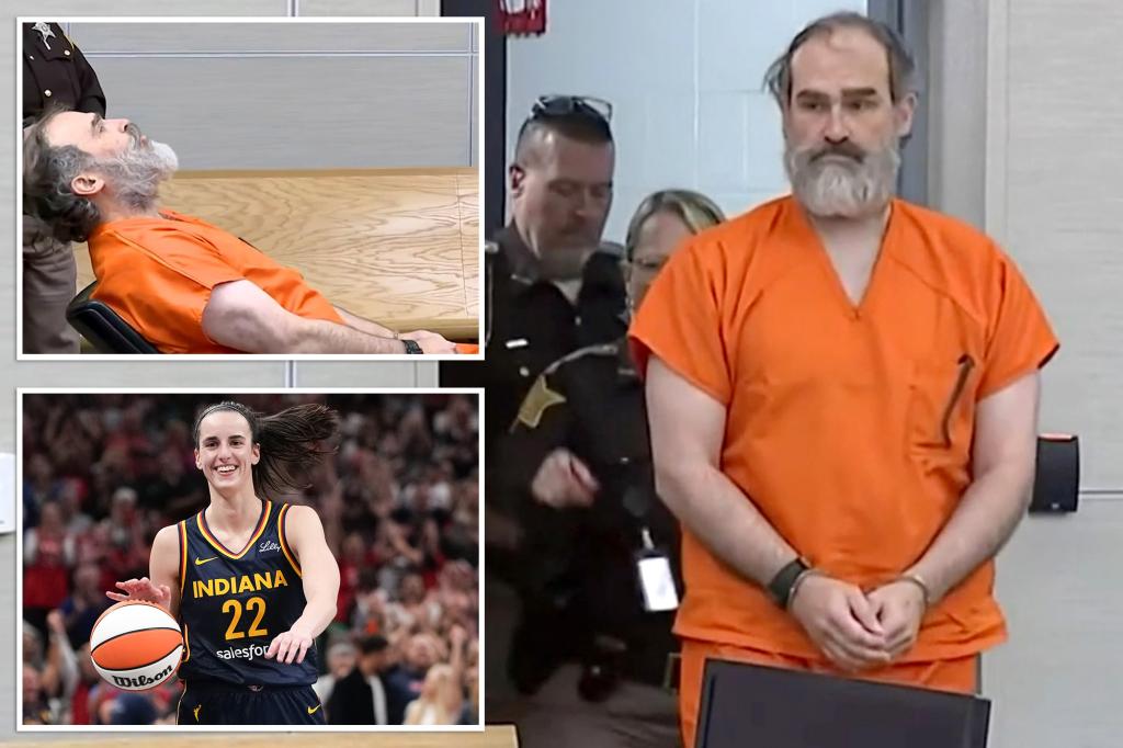 مطارد كايتلين كلارك يصرخ "مذنب بالتهمة الموجهة إليه" في أول ظهور له أمام المحكمة