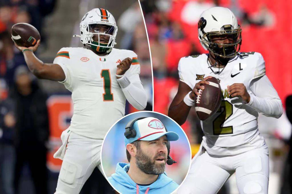 يفتح براين كالاهان من فريق Titans حواره مع Cam Ward وShedeur Sanders