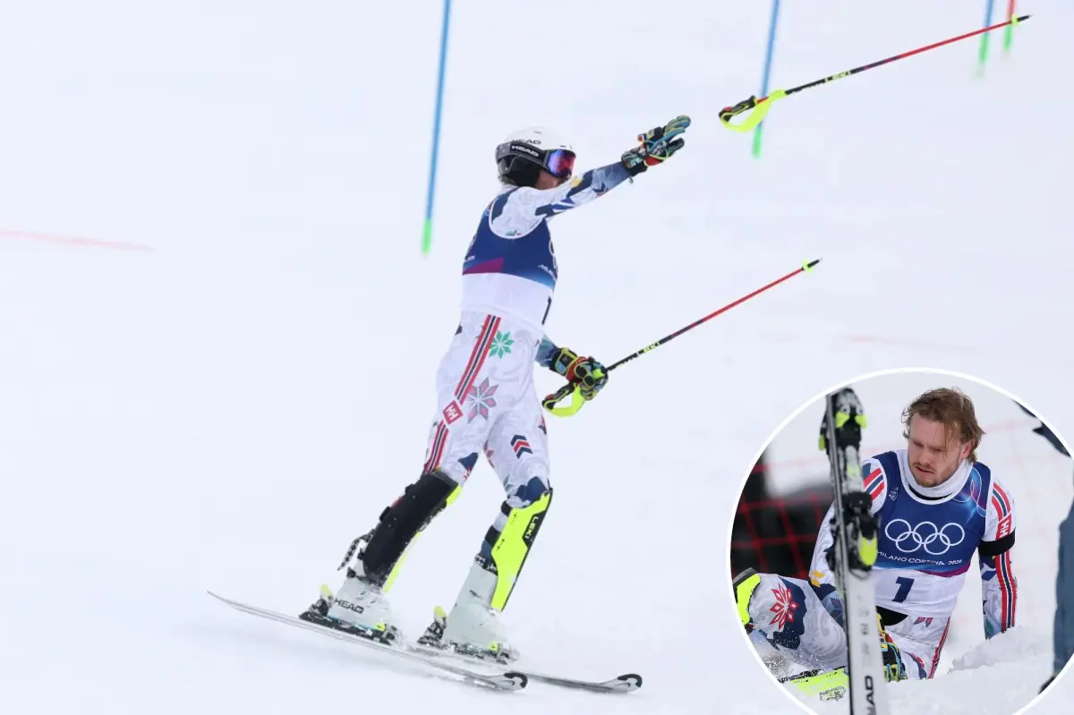 يتحول سباق التعرج الأولمبي إلى فوضى ثلجية، حيث يرتكب أتلي لي ماكغراث خطأً فادحًا