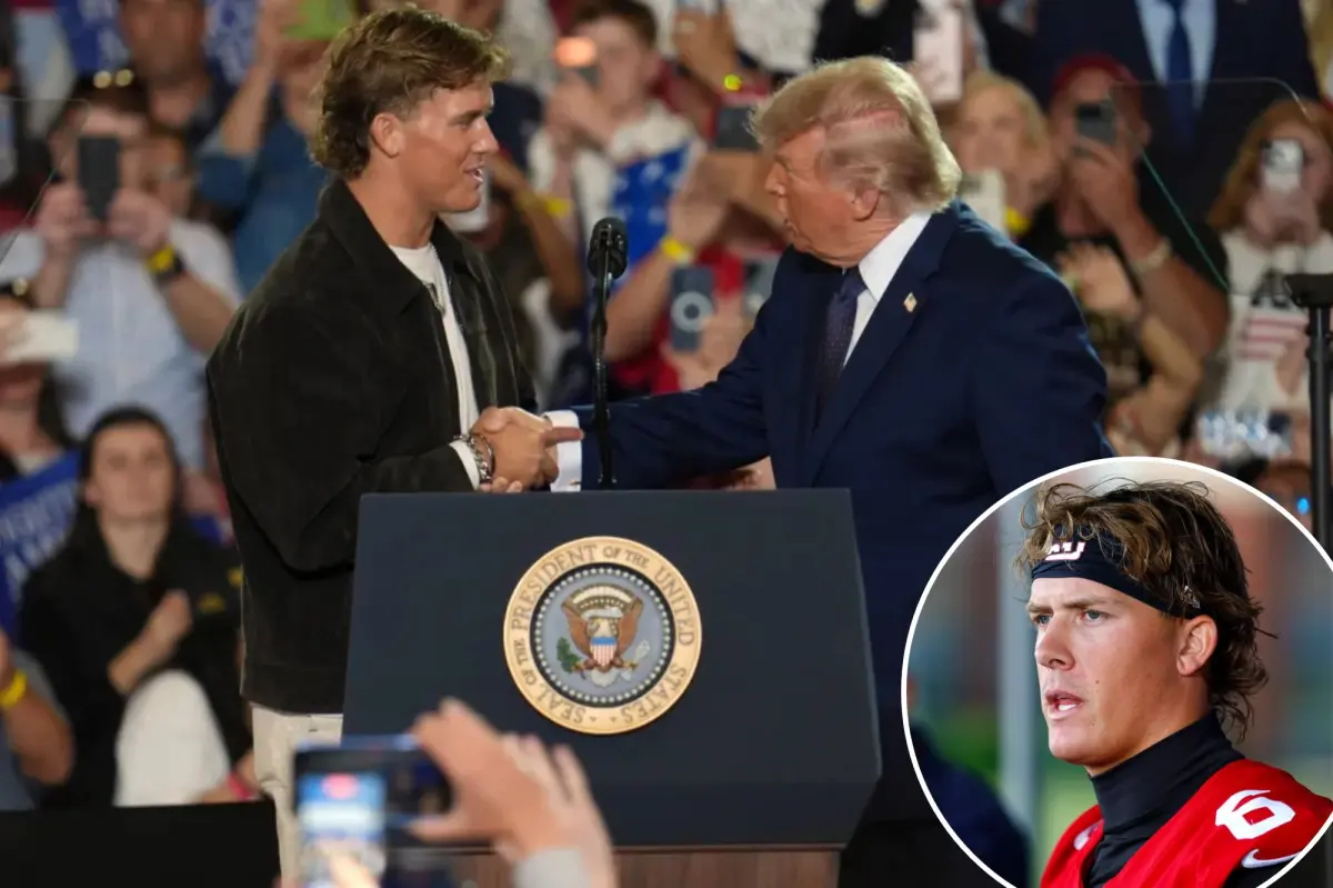 ترامب يكيل المزيد من الثناء على العمالقة QB، "عارض الأزياء الذكور" جاكسون دارت في مقابلة متملقة: "إنه رجل جميل"