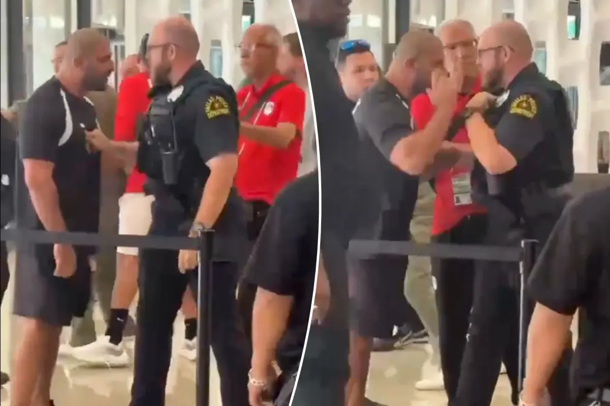 طاقم العمل المصري في كأس العالم يشتبك مع شرطة دالاس في مشهد جامح