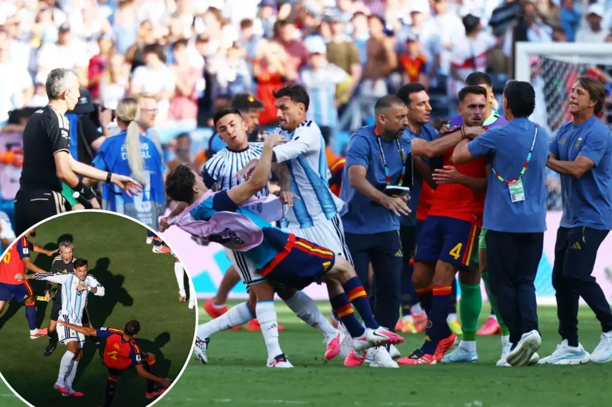 اللكمات التي وجهها النجم الأرجنتيني خلال مشاجرة بعد صافرة نهائيات كأس العالم