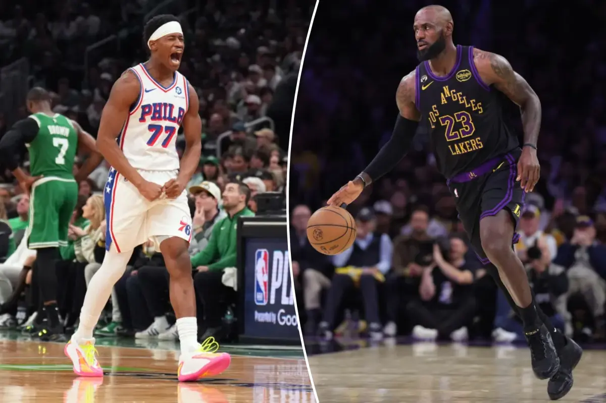 VJ Edgecombe يكشف عن FaceTime الخاص بـ LeBron James والذي تركه "geekin"