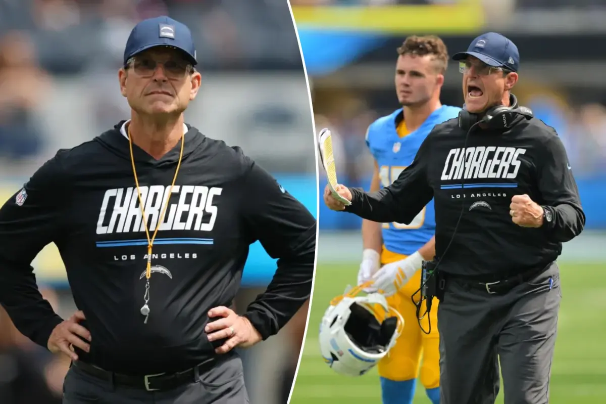 حقق Jim Harbaugh مسيرته الوحشية أولاً في خسارة Chargers vs Raiders