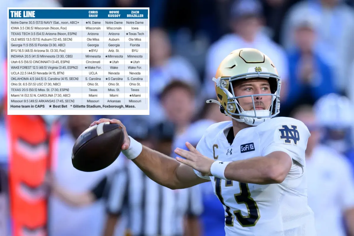 يختار The Post College Football Week 9، أفضل الرهانات، الشبكة